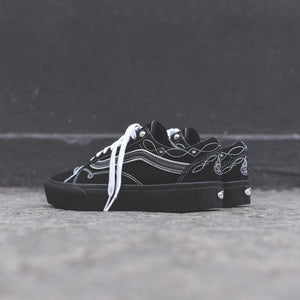 vans old skool platform all black