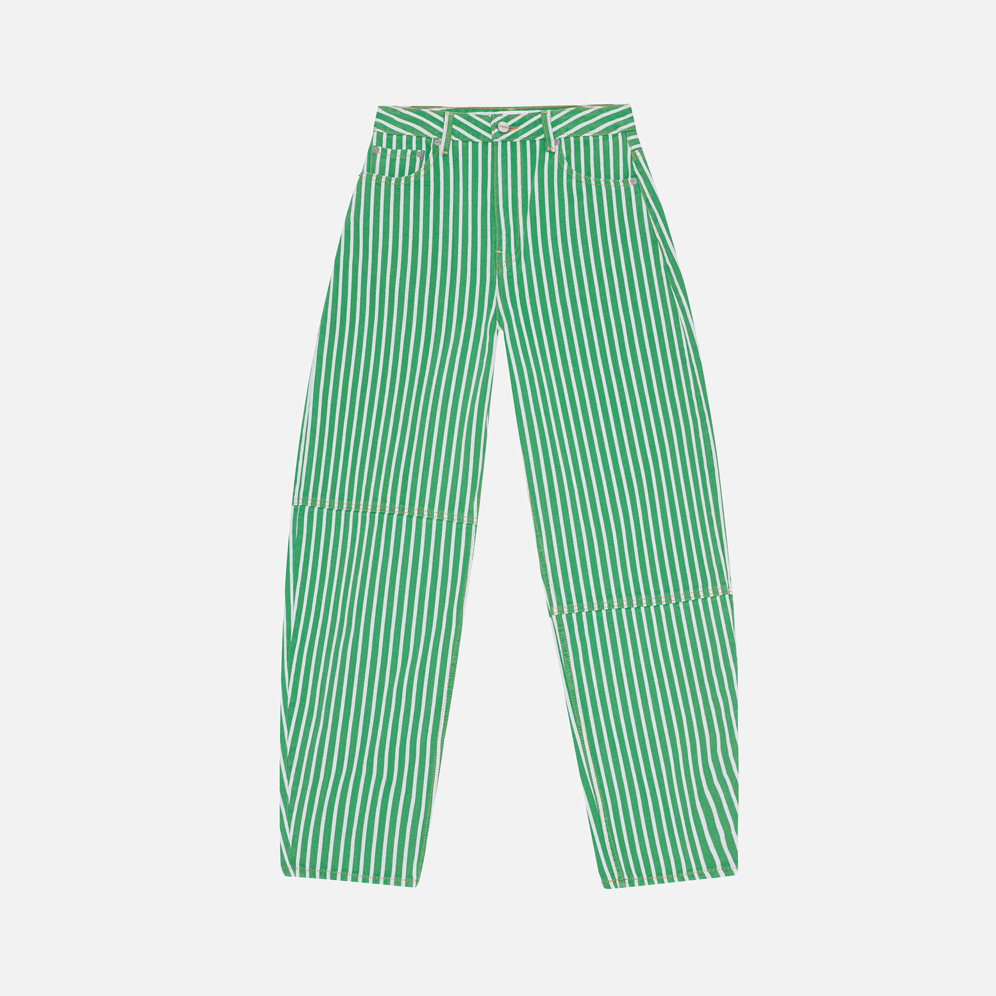 Ganni Stary Stripe Jean - Kelly Green