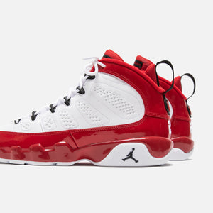 jordan 9's red and white