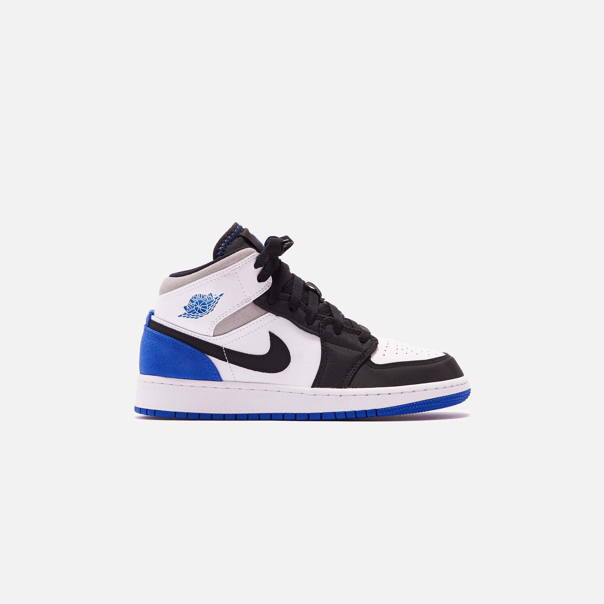 Nike Grade School Air Jordan 1 Mid SE - White / Hyper Royal – Kith