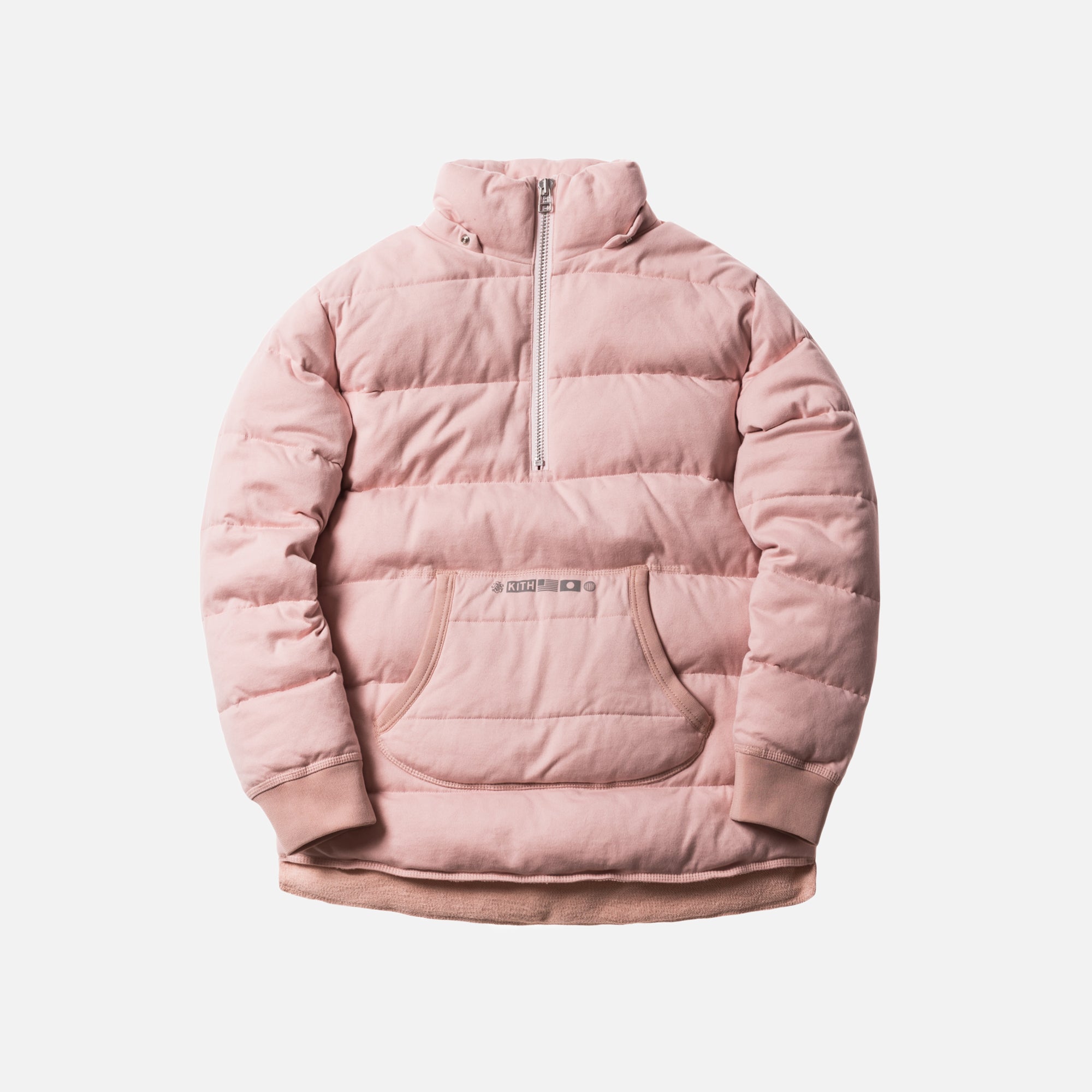 Kith Nakameguro Quarter-Zip Pullover - Heather Pink