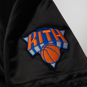 Kith New York Knicks Satin Bomber Jacket Black