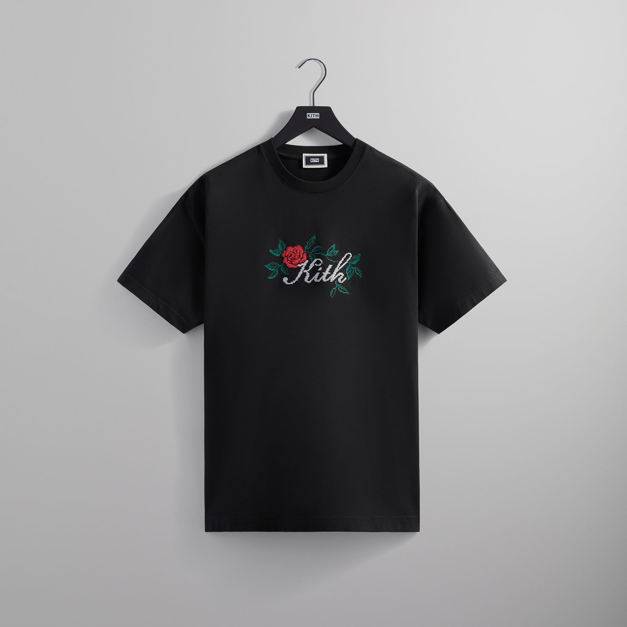 Kith Script Needlepoint Tee - Black PH