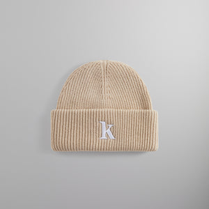 Kith Serif K Cotton Beanie - Sandrift