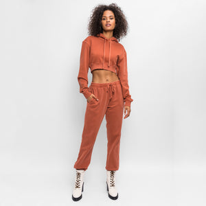 orange sweatsuit womens