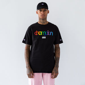 Kith x Champion Double Logo Tee - Black