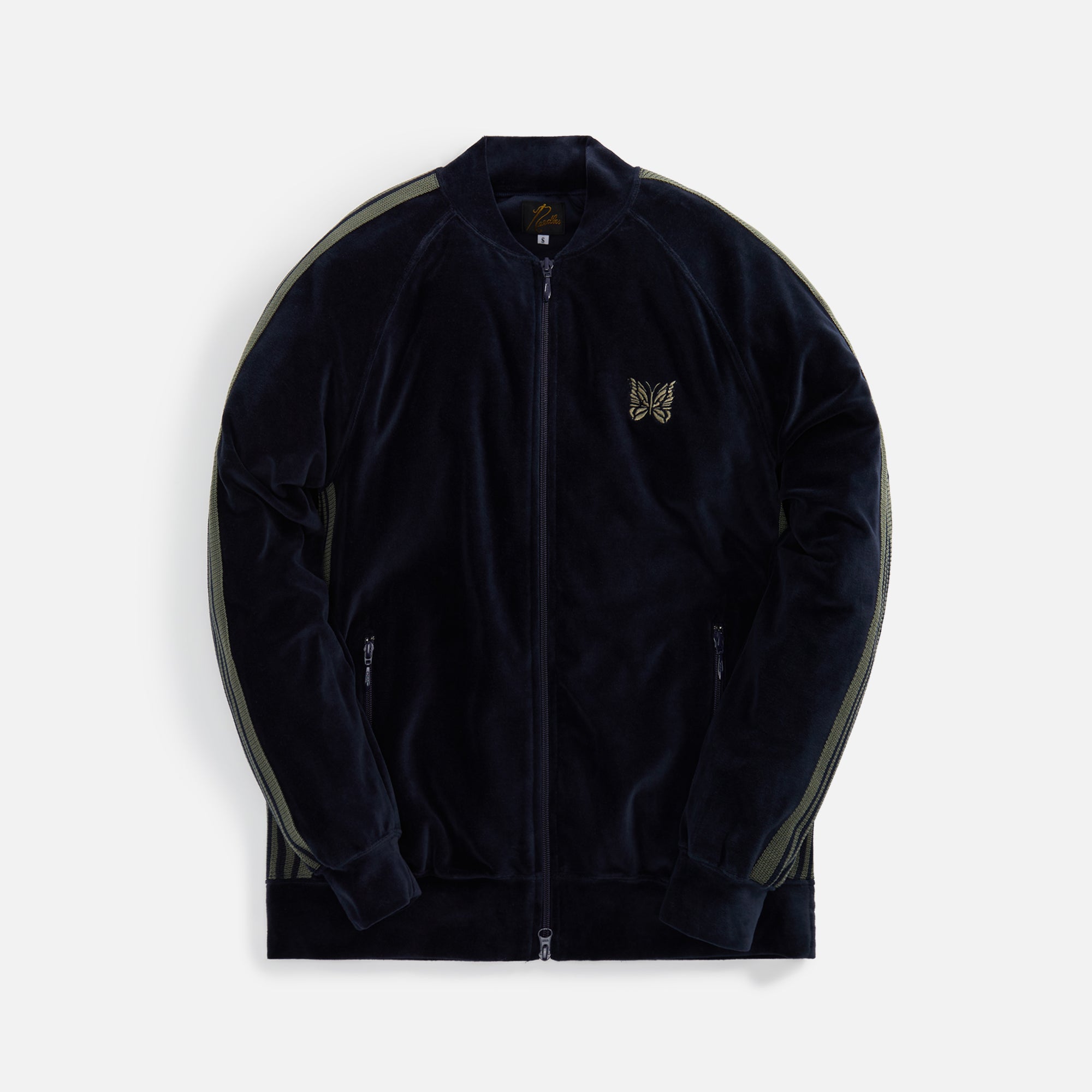 Needles Track jacket velour - Navy-connectedremag.com