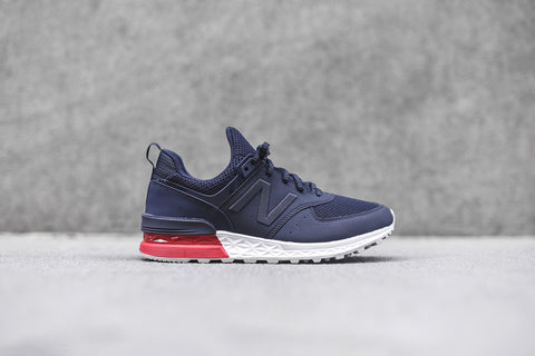 New Balance 574S - Navy / Red / White –