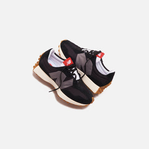 new balance 327 black castlerock sneakers