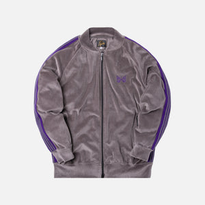 Needles Rib Collar Track Jacket C/PE Velour - Gray