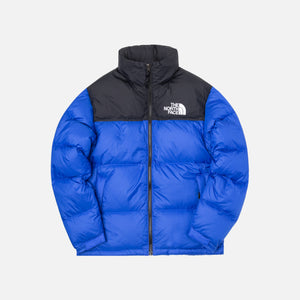 north face jacket blue and grey