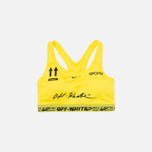 nike off white yellow sports bra