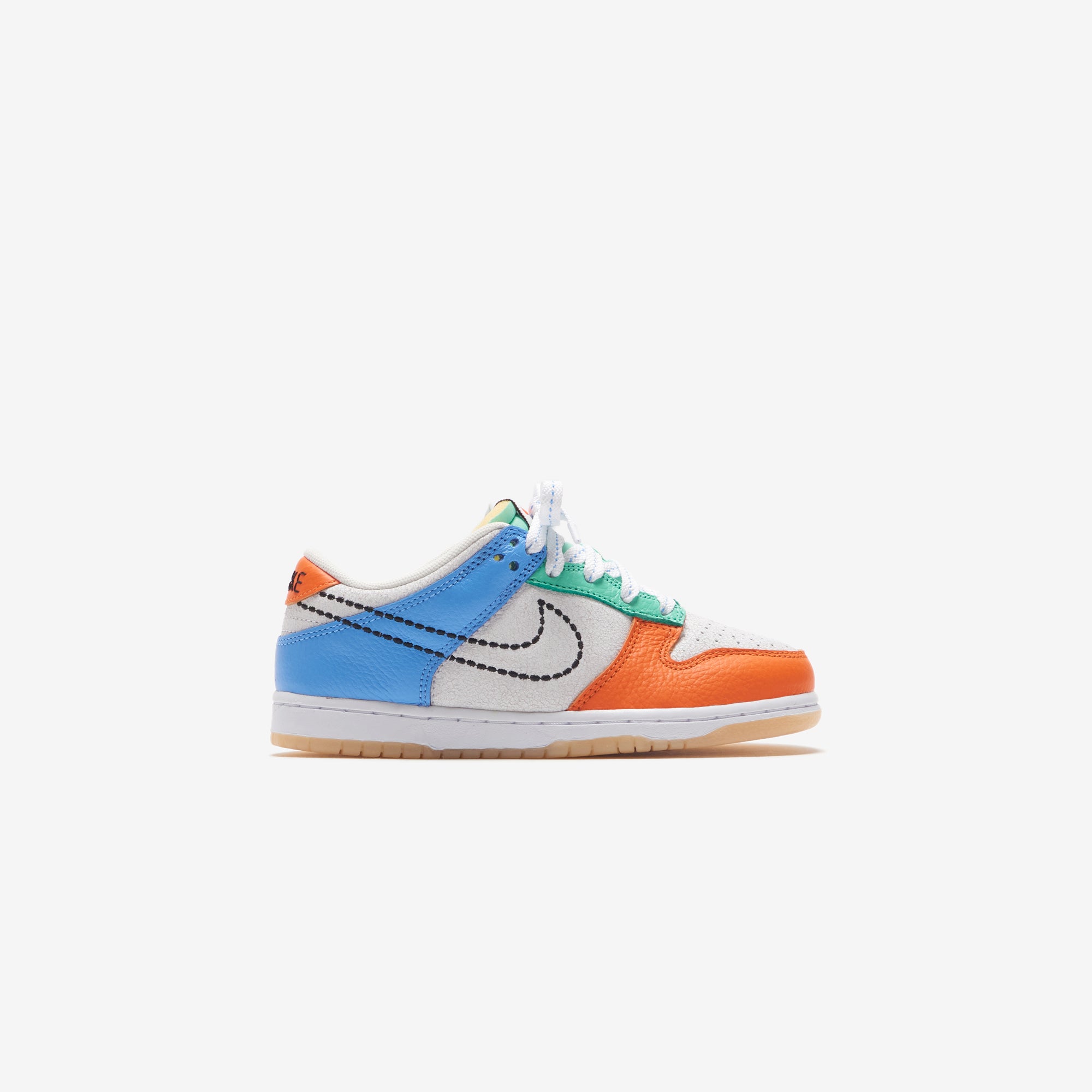 nike dunk low white/black/safety orange