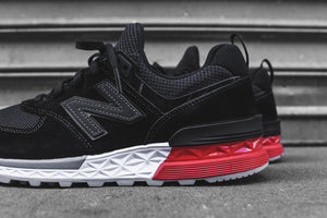 new balance 574 sport black red