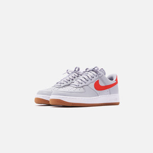 air force 1 low grey red