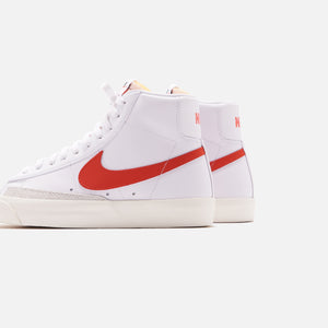 nike blazer white red