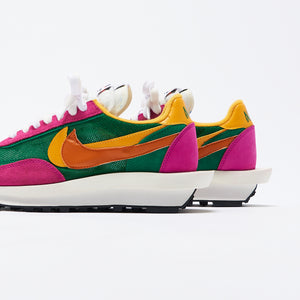 nike x sacai ldwaffle pine green clay orange  and  pink