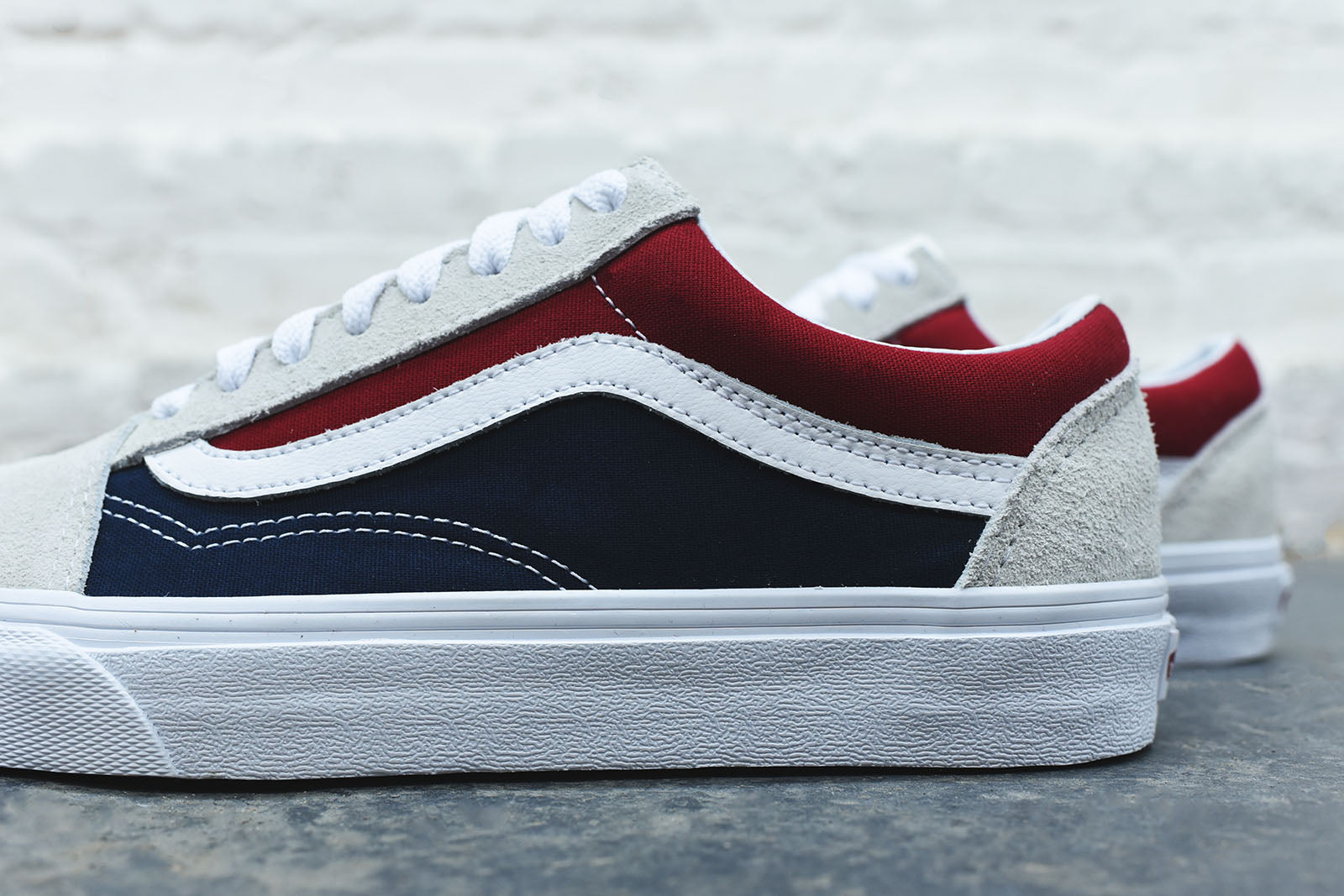 red white & blue vans