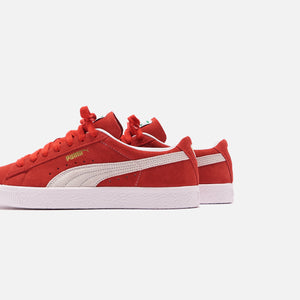 puma suede dark red