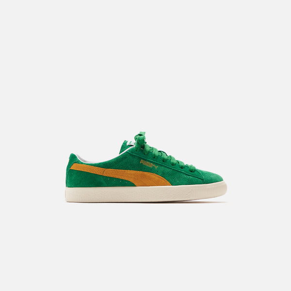 puma suede green yellow