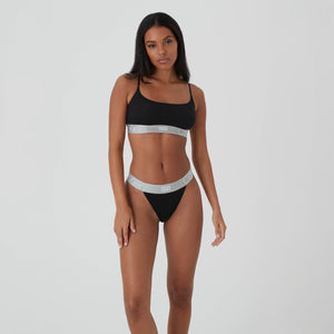 Kith Women for Calvin Klein Seasonal High Leg Tanga - Black