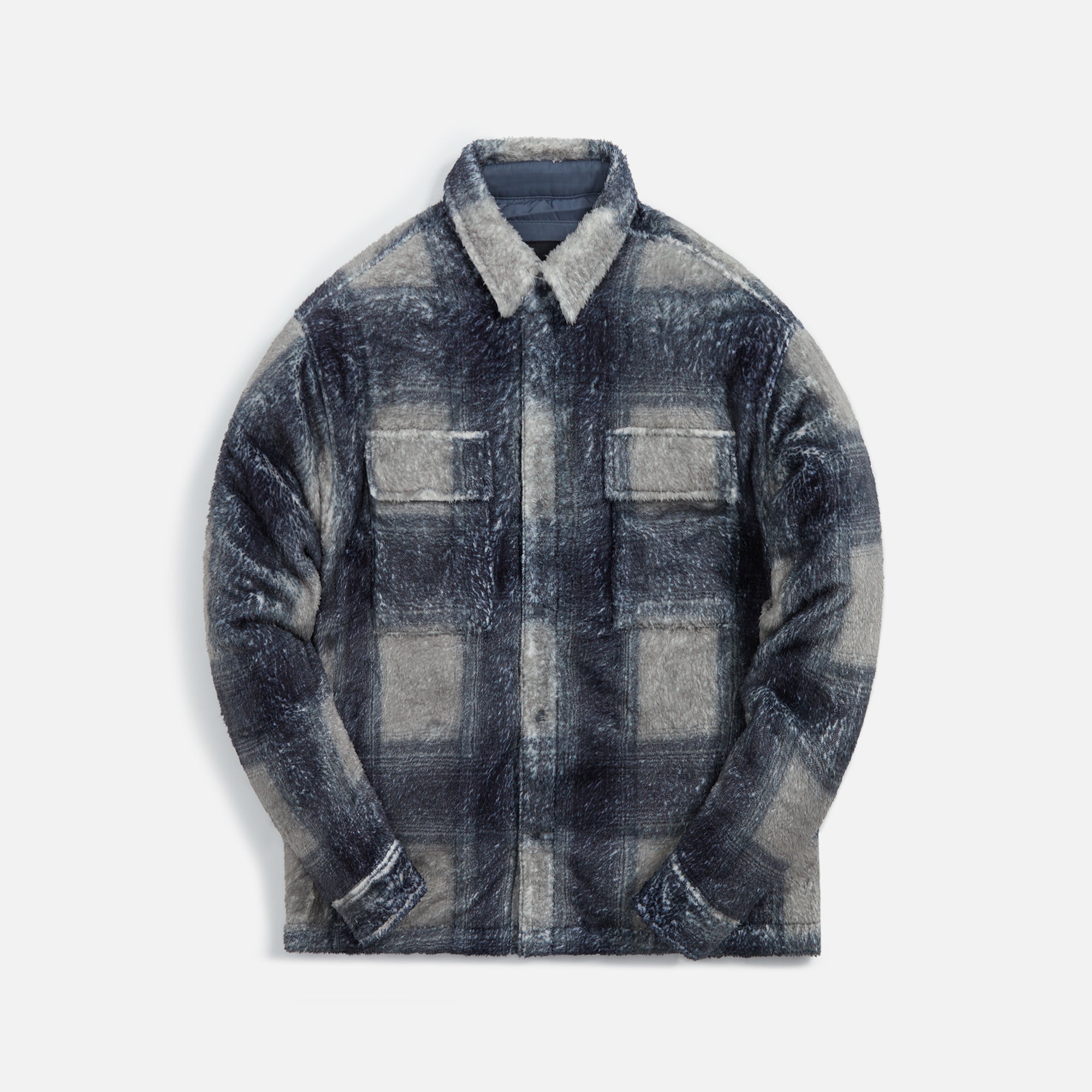 STAMPD Cropped Plaid Sherpa Button Down | labiela.com