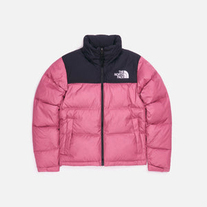 pink north face puffer coat