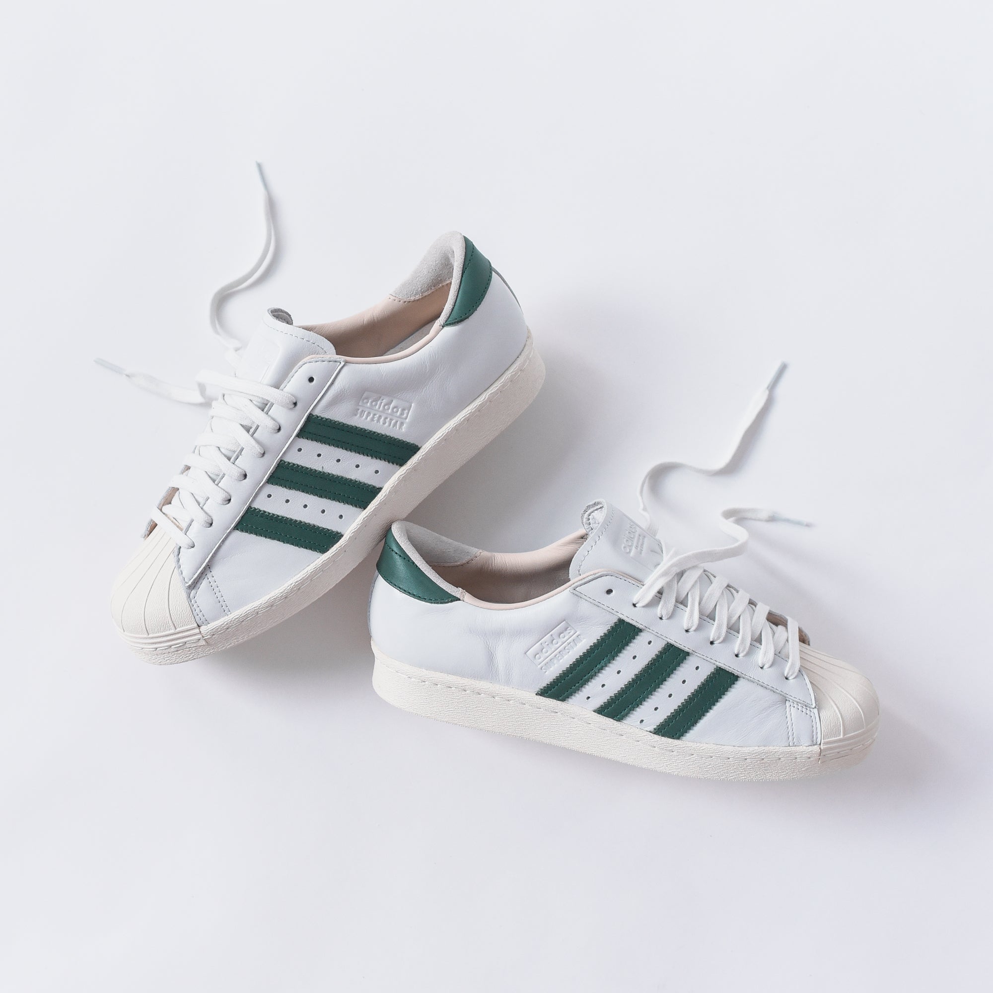 adidas superstar shoes green stripes