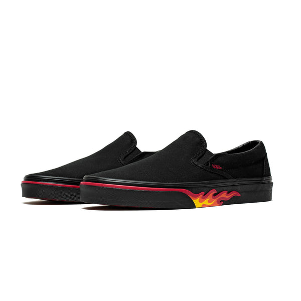 vans slip on flame wall