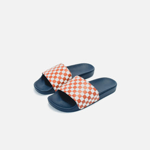 vans slides checkerboard double strap