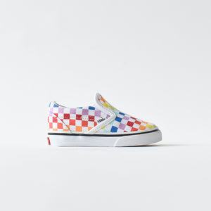 checkerboard rainbow vans