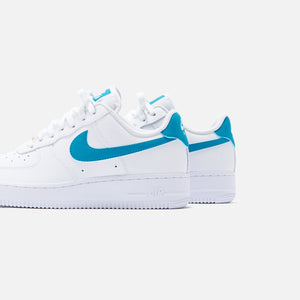 nike air force 1 teal and white