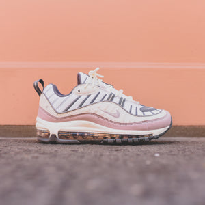 nike air max 98 white grey and pink