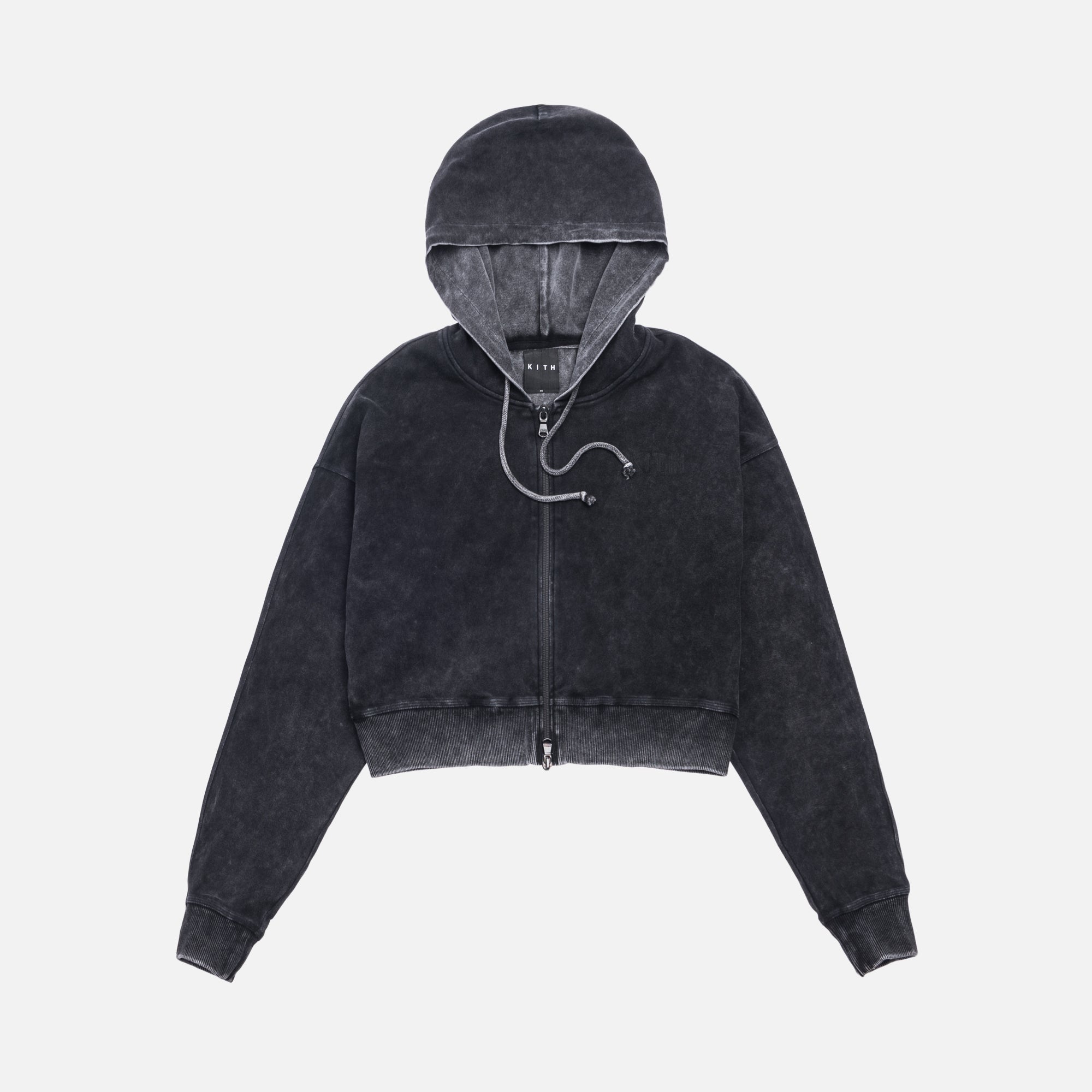 Kith Bonded Sherpa Quarter Zip Hoodie - Black