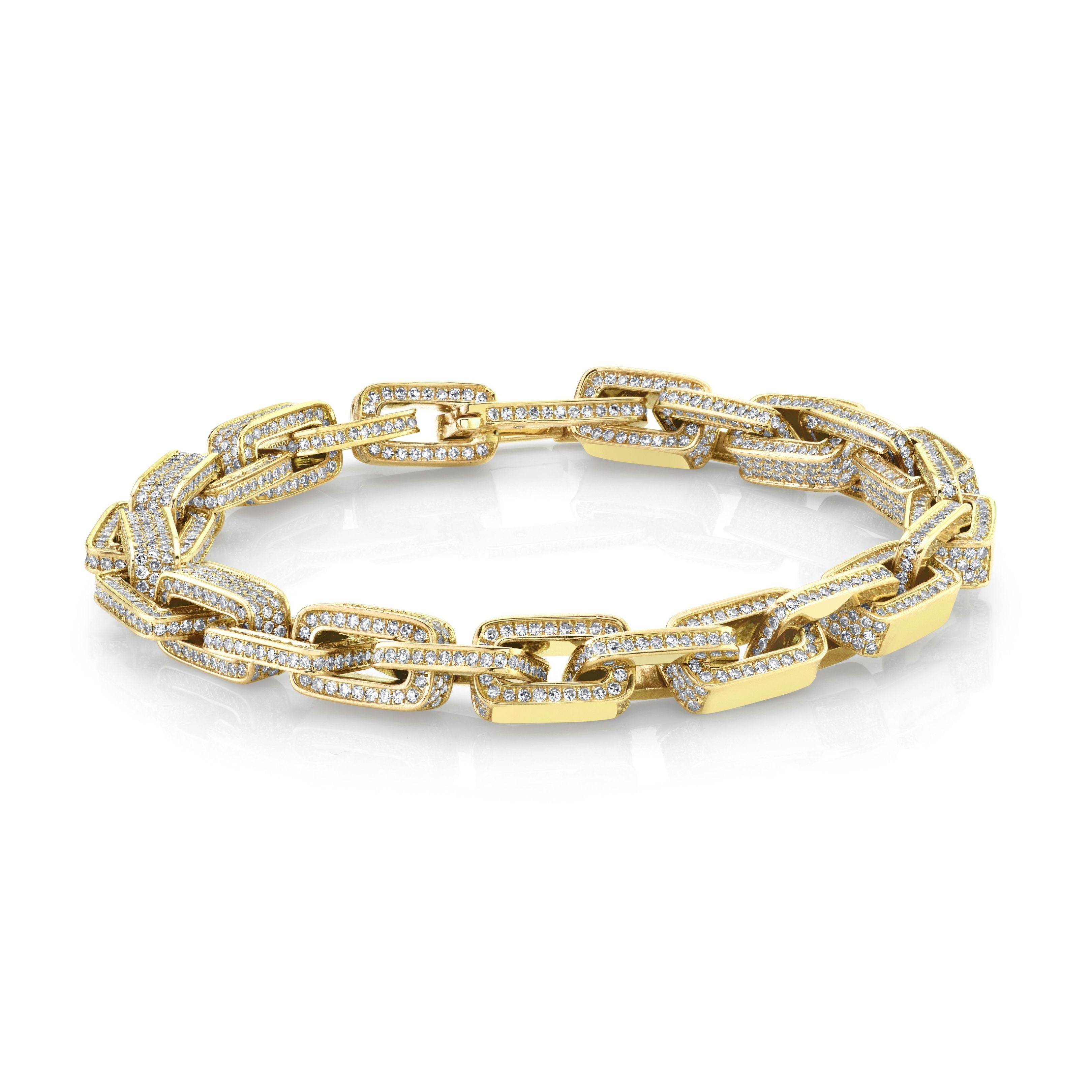 DIAMOND PAVE DECO LINK BRACELET – SHAY JEWELRY