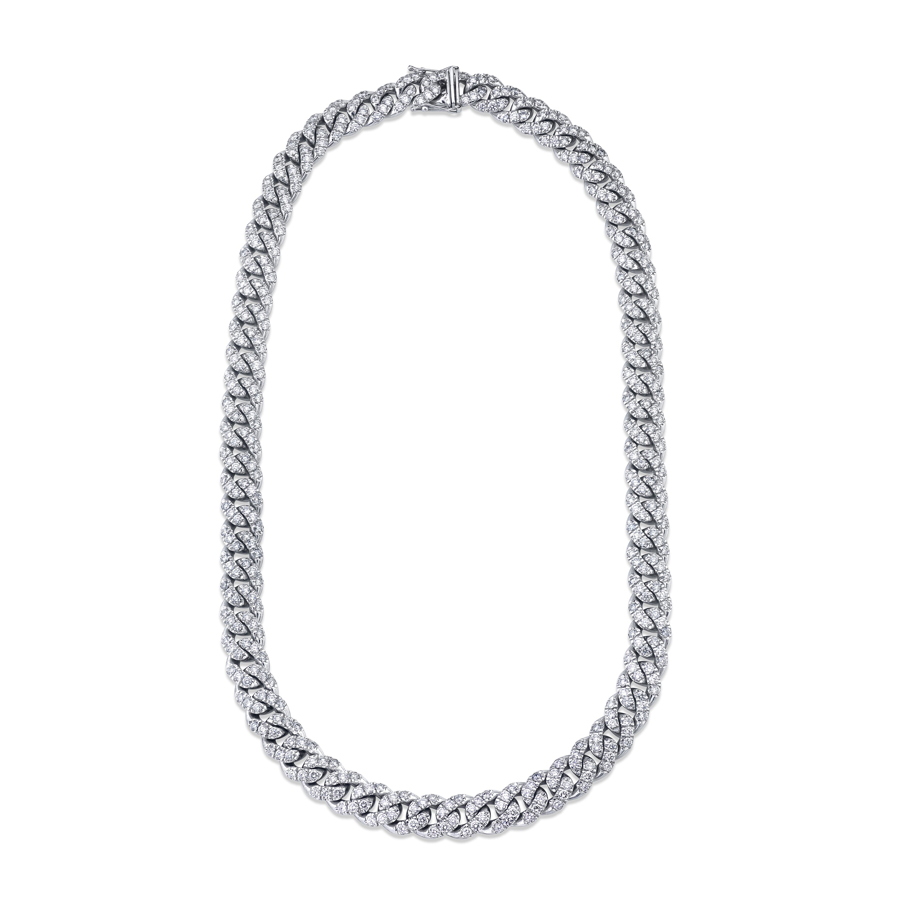 13.24CT Men's Diamond Tennis Chain Necklace in 14K White Gold ( 22 Inc –  Gem Jewelers Co.