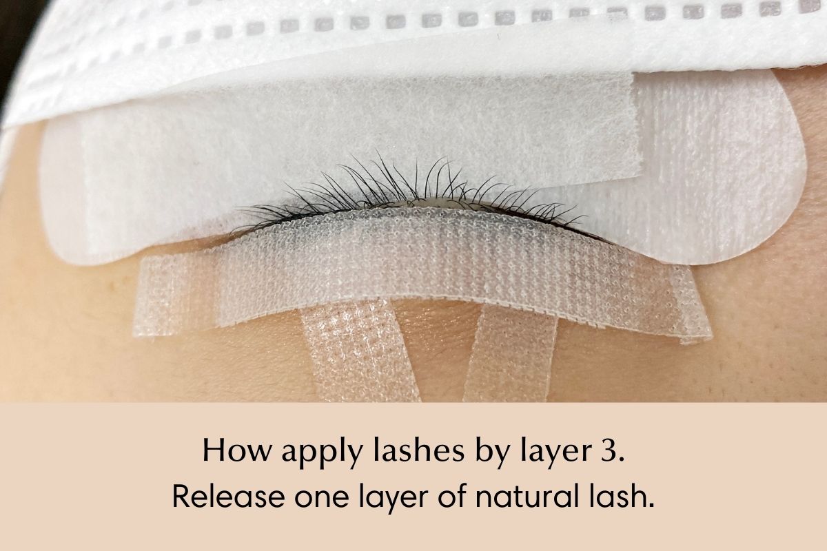 How to isolate and apply lash extensions by layer - 3