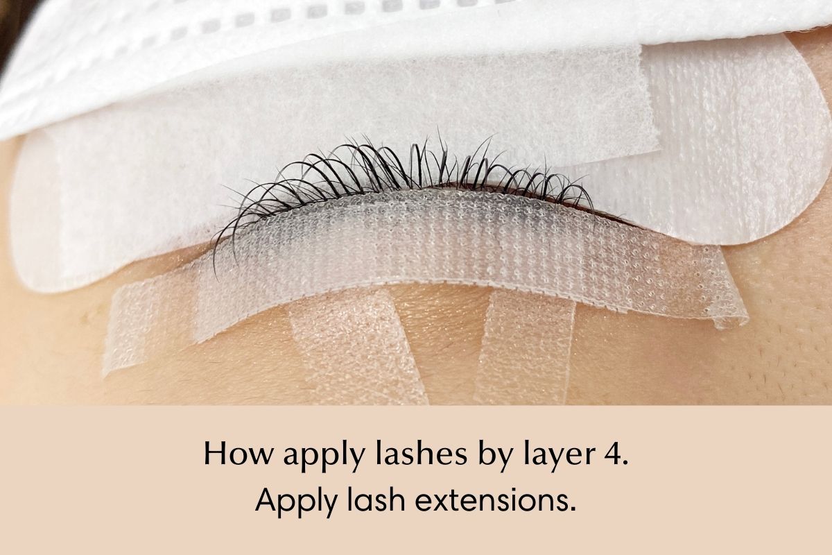 How to isolate and apply lash extensions by layer - 4