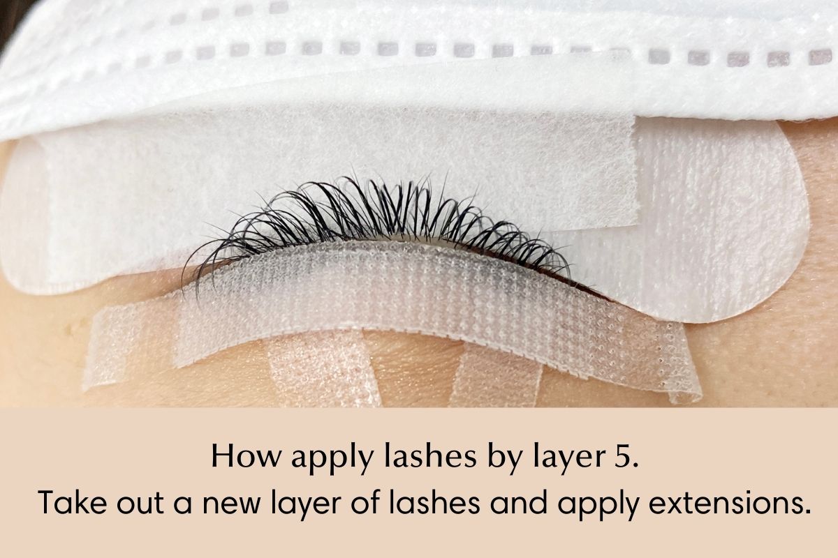 How to isolate and apply lash extensions by layer - 5