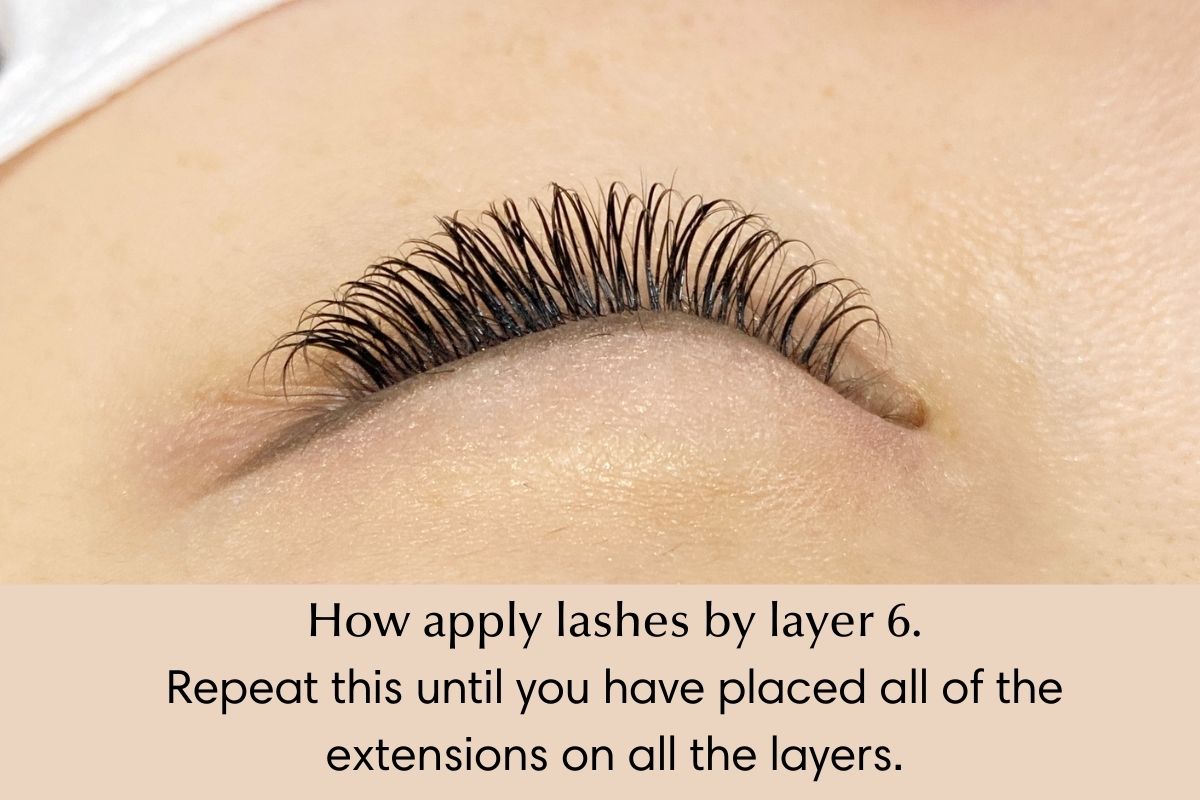 How to isolate and apply lash extensions by layer - 6