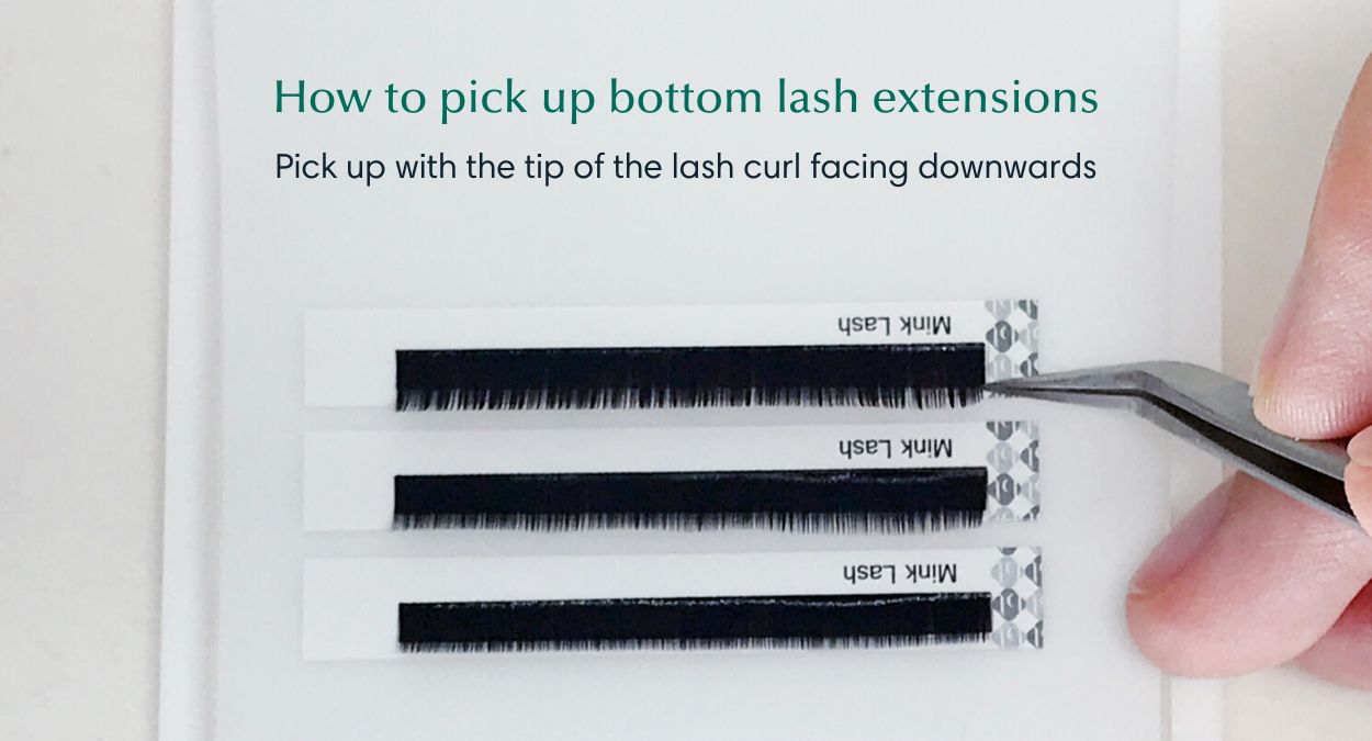 Bottom lash extension supplies - How to pick up lashes