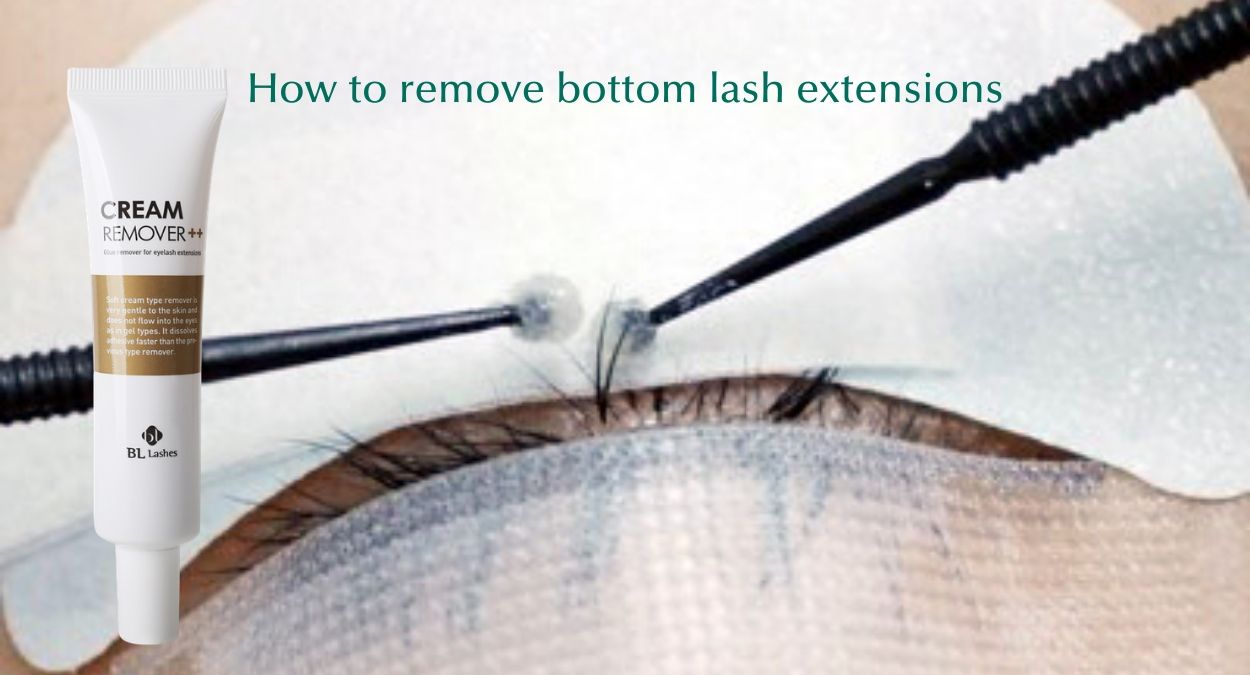 how to apply eyelash extensions to bottom lashes - Removal