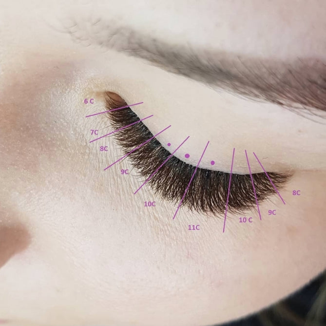 Brown lash extensions - lash mapping techniques by BL Blink Lashes