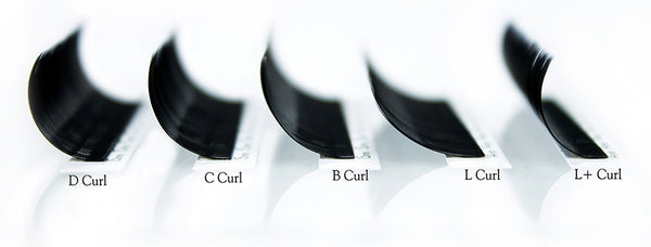 BL Blink eyelash extensions and supplies - curl chart