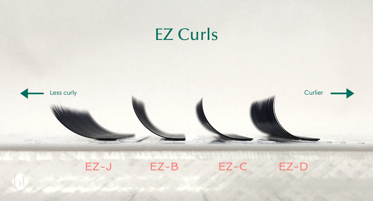 Eyelash extension chart - EZ curls for better retention