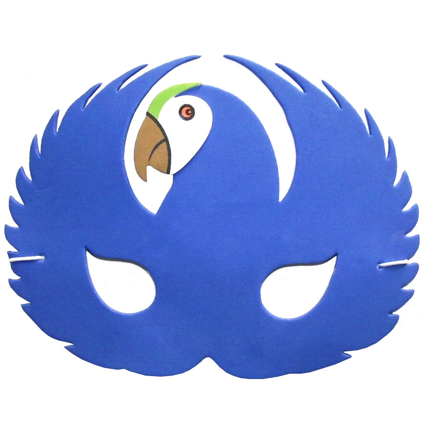 Blue Parrot Foam Face Mask | Party Masks | Totally Toytastic