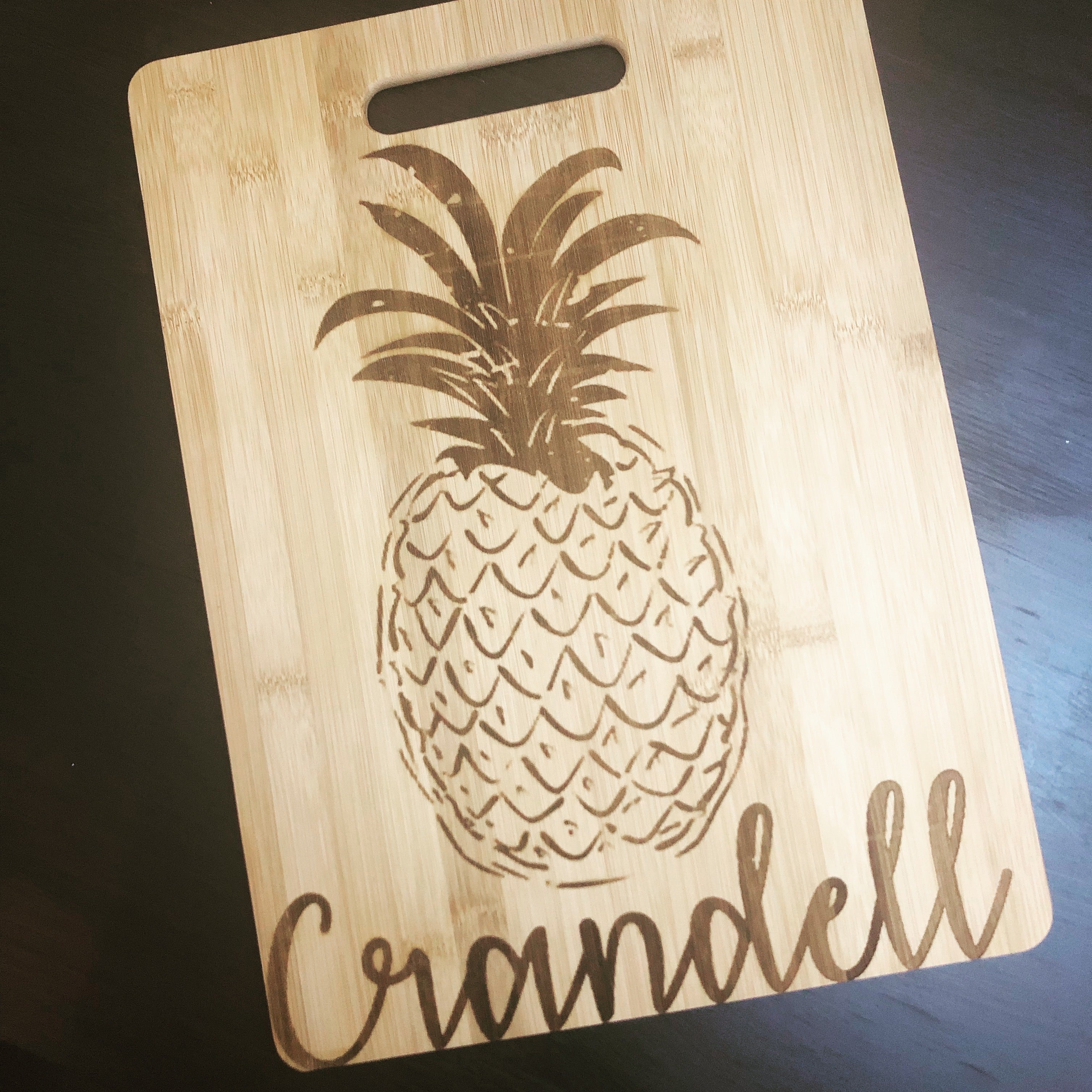 Pinneapple Last Name Cutting Board