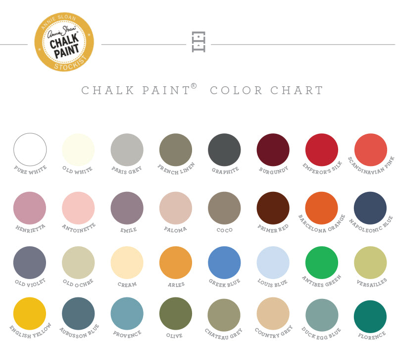 Folk Art Chalk Paint Color Chart