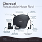 20m Retractable Hose Reel | Charcoal