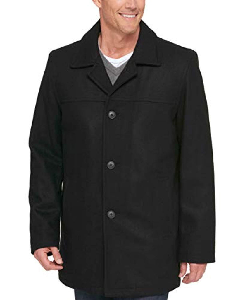 tommy hilfiger men's wool melton walking coat